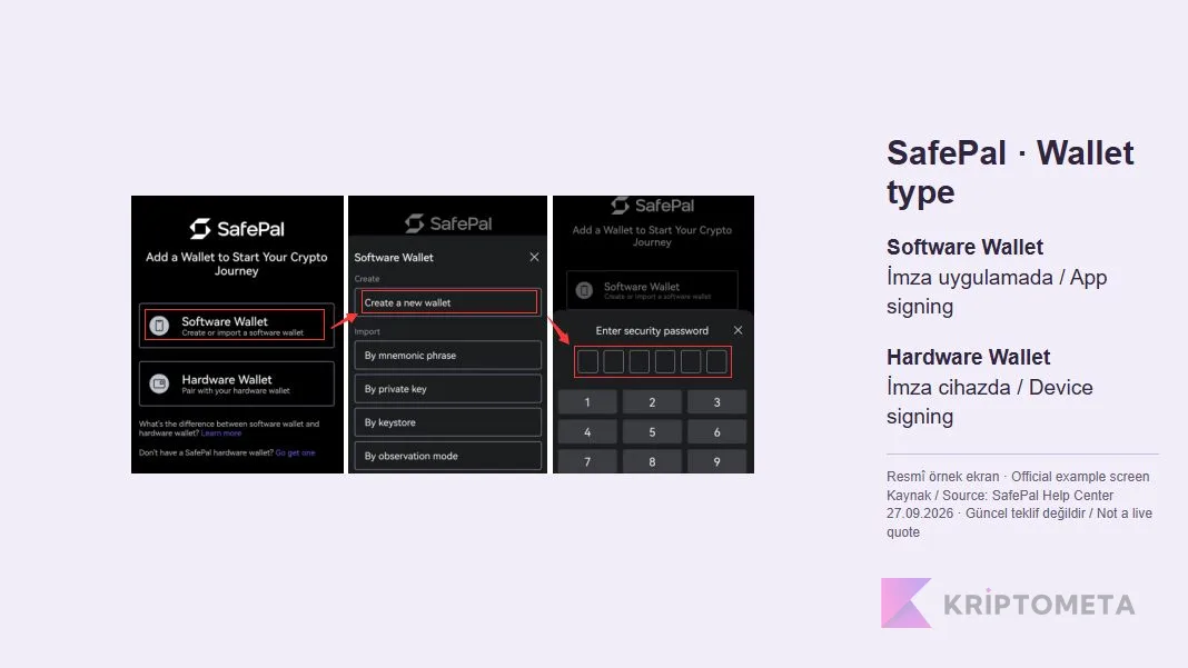 SafePal resmî yazılım ve donanım cüzdanı seçenekleri